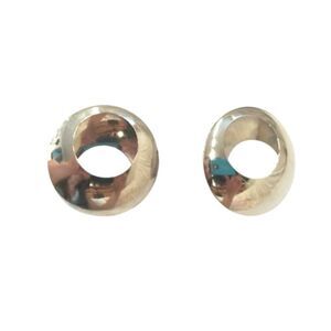 Vintage Modernist Halo Circle Round Stud Button Earrings Silver Tone Post